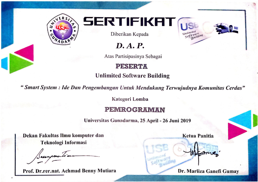 Certificate Participate Unlimited Software Building