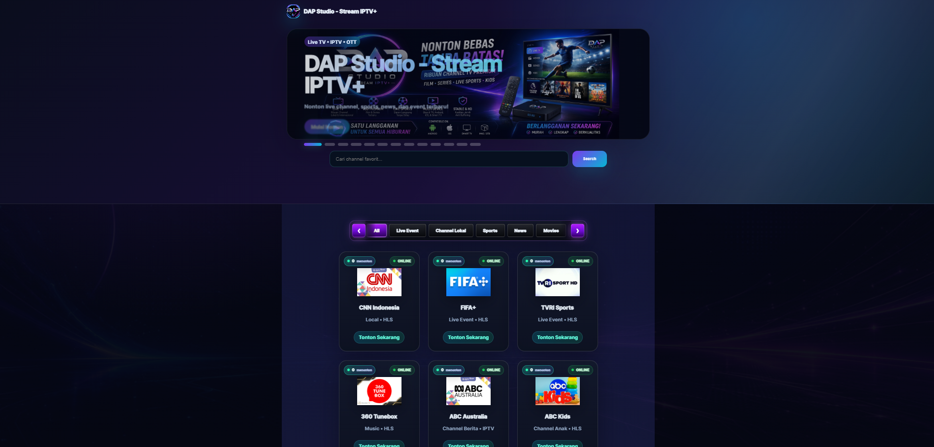 STREAMING IPTV - Layanan Streaming