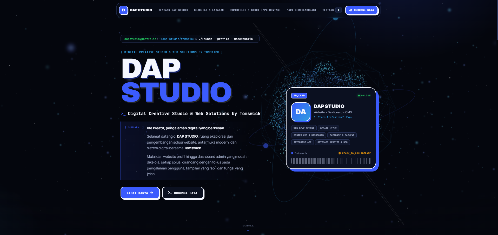 DAP STUDIO — Profile Website